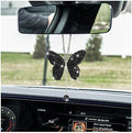 zipelo Rhinestone Butterfly Rearview Mirror Charm by zipelo