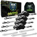 Retractable Ratchet Straps, 1 Inch x 12 Feet Heavy Duty Tie Downs, 1760lb Break by Umiro