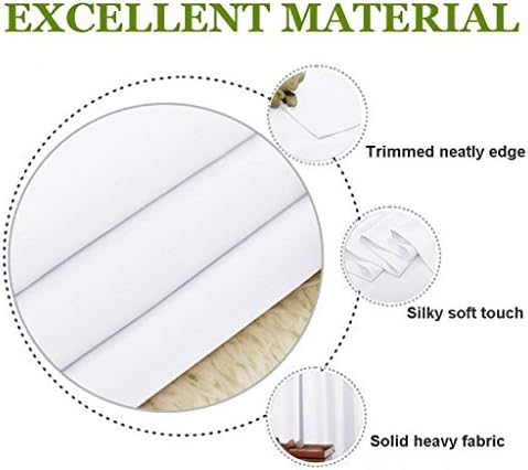 NICETOWN Pure White Light Blocking Curtains - Image 5