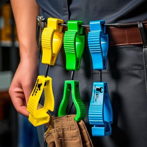 Work Glove Clips – Heavy-Duty, 360° Rotating, Spring-Loaded Glove Holders in - Image 2
