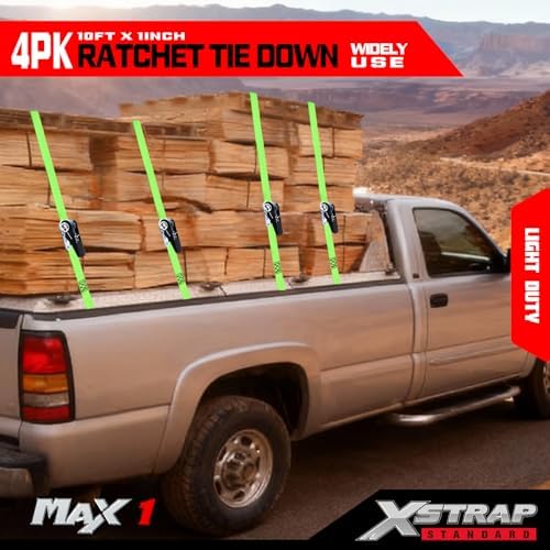 XSTRAP STANDARD 4-PK Ratchet Tie Down Straps - Image 6