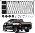 Amiss Truck Bed Cargo Net with Side Organizer, Fits by Amiss