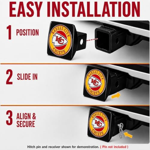Kansas City Chiefs Trailer Hitch Cover - Image 5