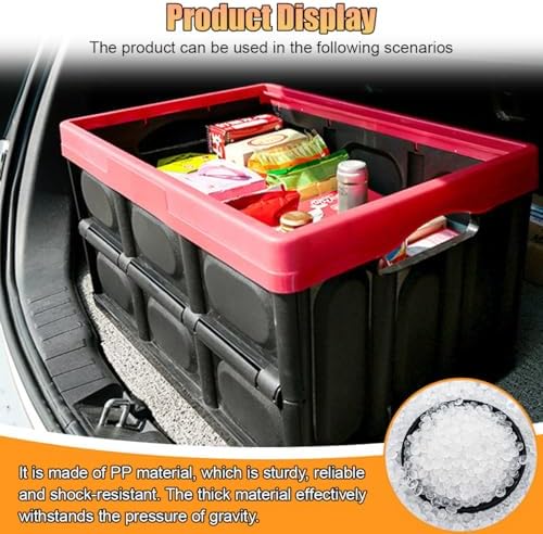 Car Trunk Organizer, Foldable Plastic Cargo Storage Box - Image 4