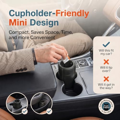 Trash Trapper Car Trash Can Cup Holder | Trash Can - Image 6
