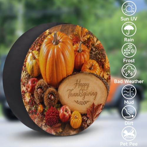 Thanksgiving Spare Tire Cover Waterproof Dust-Proof Spare Wheel Covers - Image 3