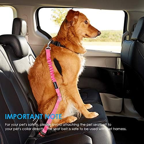 URPOWER 2 Pack Dog Seat Belt, Retractable Dog Car Harness Adjustable Pet Safety - Image 7