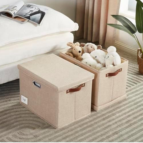 15" Fabric Storage Box with Lids - Image 3