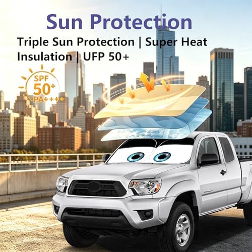 Gven Windshield Sun Shade for Toyota Tacoma 2016-2025 2026 Accessories 2Dr 4Dr - Image 3