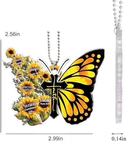 Butterfly Car Hanging Ornament, Hanging Charm Home Decoration Keepsake - Image 6