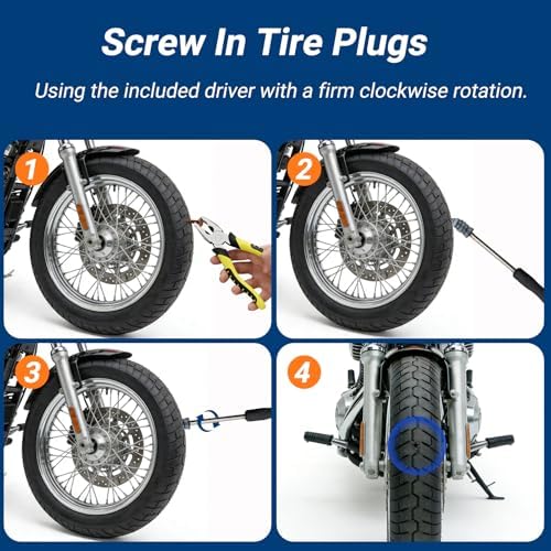 21 PCS Tire Repair Rubber Nail Kit, Premium Spiral Screw-in Tire Plugs - Image 6