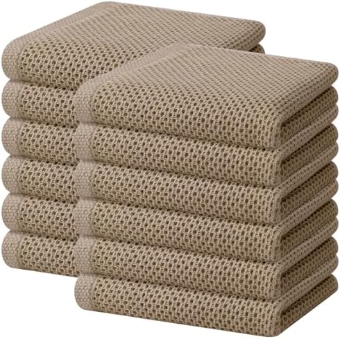 Homaxy 100% Cotton Waffle Weave Kitchen Dish Towels 12-Pack by Homaxy