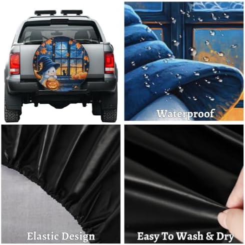 Halloween Spare Tire Cover Waterproof Dust-Proof Spare Wheel Covers - Image 4