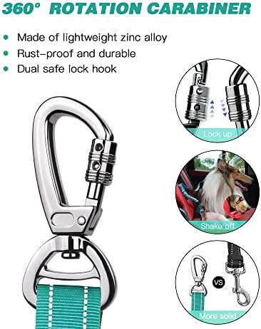 AUBELL Dog Seat Belt for Car, 2 Pack Set 3-in-1 Dog Car Harness - Image 4