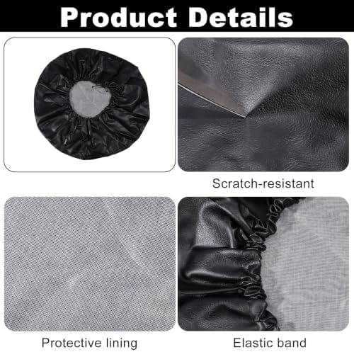 GLOBLELAND 24-26 inch Black Spare Tire Cover - Image 4