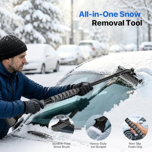 44 in Extendable Snow Brush and Ice Scraper - Image 2