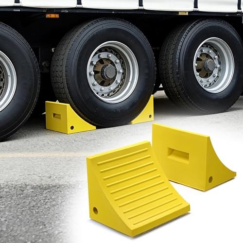 Yescom Large Wheel Chocks for Tires Under 50" 90 Ton Load Capacity 2 Pack by Yescom