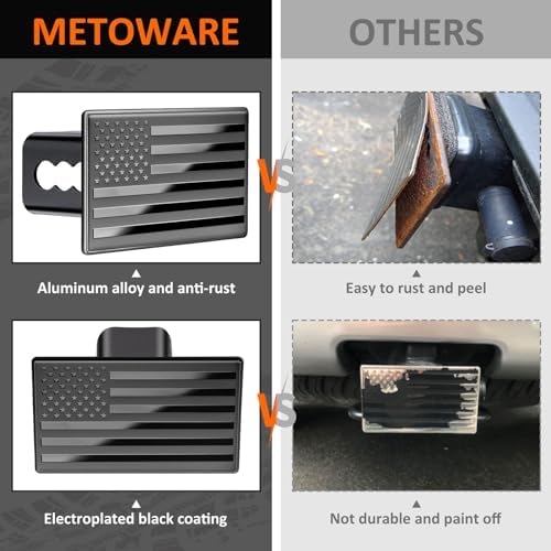 METOWARE Trailer Hitch Cover for 2" Receiver - Image 4