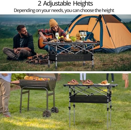 Anbte 3ft Aluminum Roll Top Folding Camping Table - Image 4