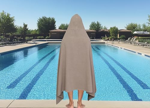 COTTON CRAFT Hooded Bath Towel for Adults – 100% Cotton Waffle Weave Towel - Image 2