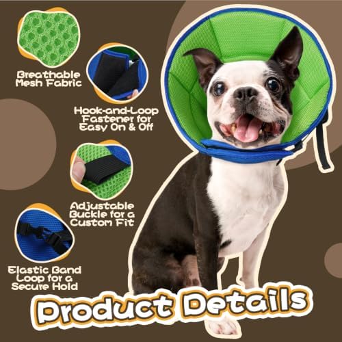 Allroaring Dog Cone Collar After Surgery, Adjustable Soft Recovery Cone - Image 3