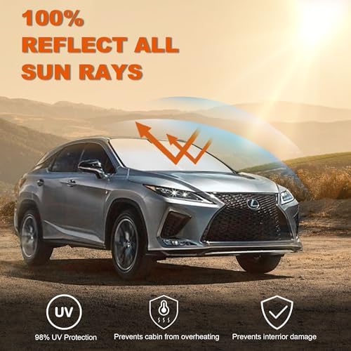 Foldable Front Windshield Sunshade fit - Image 3