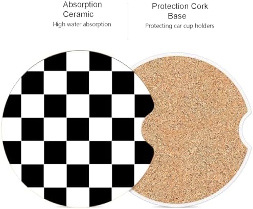 Ceramic Car Coasters – Absorbent Car Cup Holder Coaster Set - Image 5