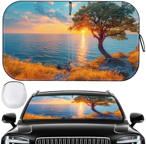 Car Windshield Sun Shade Foldable Reflector Sunshade by Pleneal