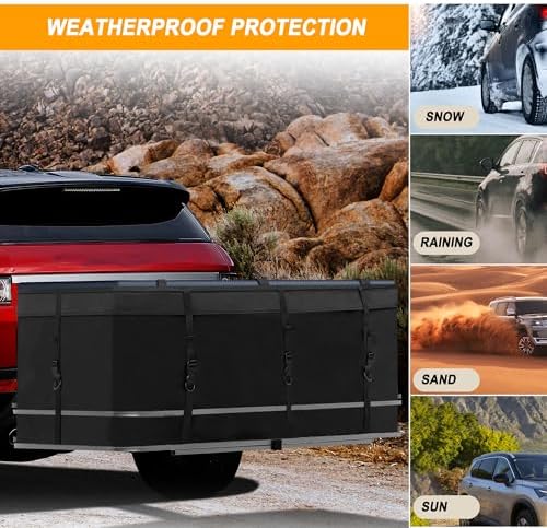 MDSTOP Hitch Cargo Carrier Bag, Waterproof Cargo Bag, 12.5 Cu Ft 53"x20"x20" - Image 4