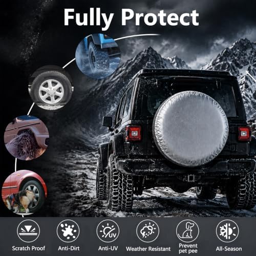 Tire Covers 4 Pack, Fit 27-29 Inch Tire Diameter - Image 5