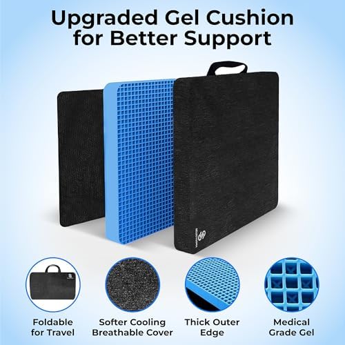 Travel Gel Seat Cushion for Long Sitting, Pressure Relief - Image 3