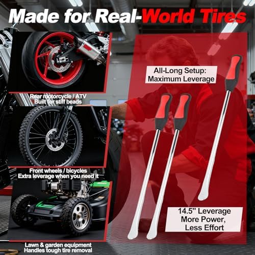 38 PCS Tire Spoons Tool Set, Premium Tire Irons Tire Changing Kit - Image 5
