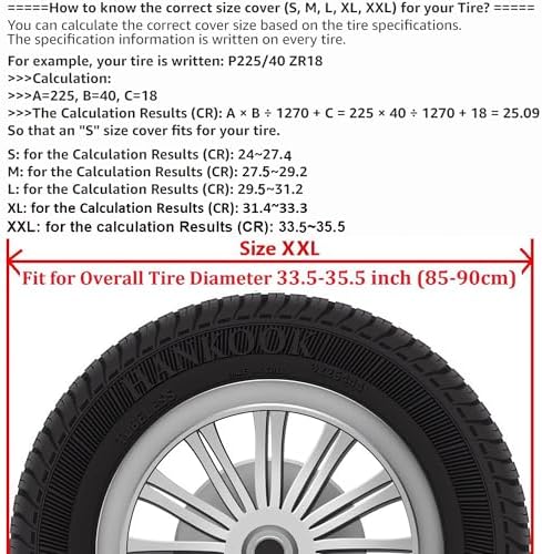 Spare Tire Wheel Cover for Ford Bronco, F-150 Raptor, Hummer H2 - Image 2