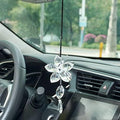 Crystal Flower Rear View Mirror Pendant Car Hanging Ornament Lucky Accessory by ATMOMO