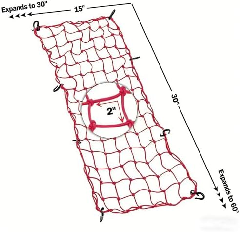 Small Cargo Net 30"x15" Stretches to 60"x30" - Image 2