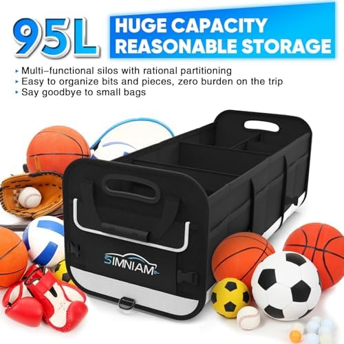 Simniam Large Car Trunk Organizer - - Image 3