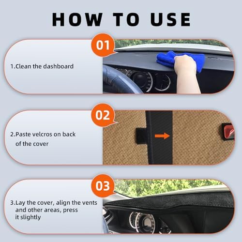 Dashboard Cover Dash Mat Fit for Ho-nda CR-V 2022-2017, Car Dash Board Mat - Image 7