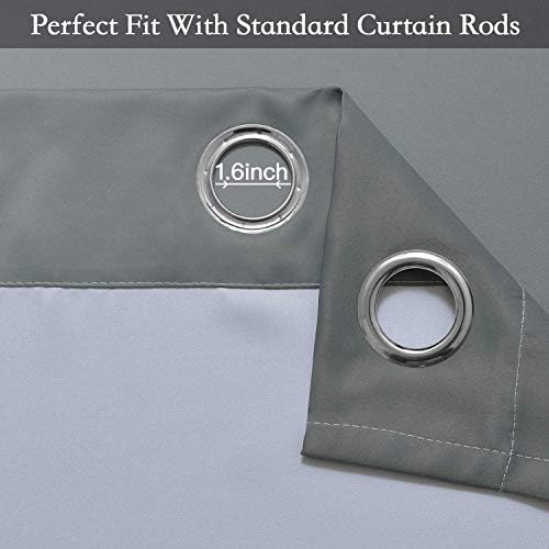 SimpleHome Grey to White Ombre Room Darkening Curtains 84 inches, 1 Panel - Image 3