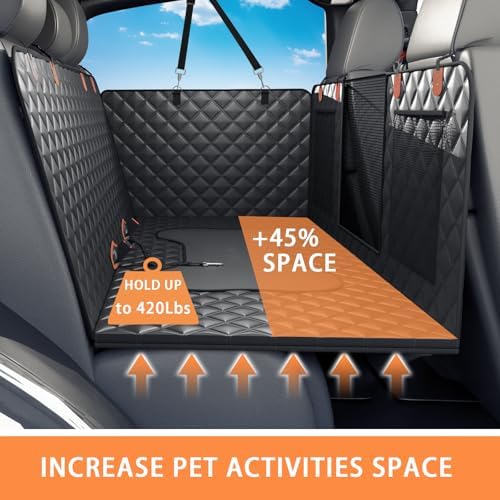 Dog Back Seat Cover Hard Bottom Truck Back Seats Protector, Large Backseat - Image 2