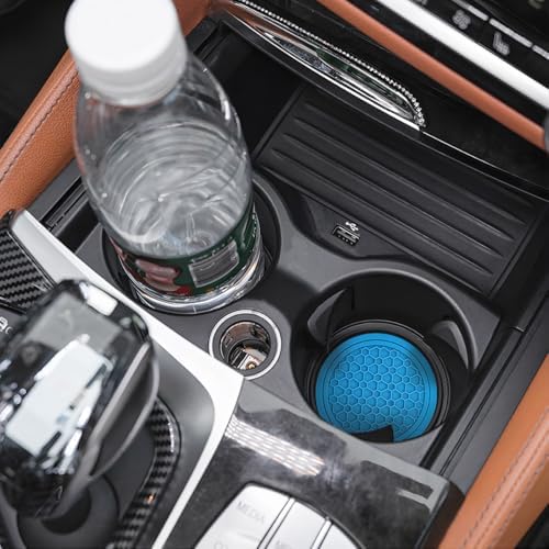 Mandark 2PCS 2.75 Inch Car Cup Holder Coasters, Light Blue - Image 6