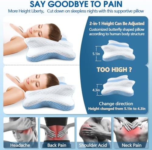 CHxxy Memory Foam Pillows, Cervical Pillow - Image 4