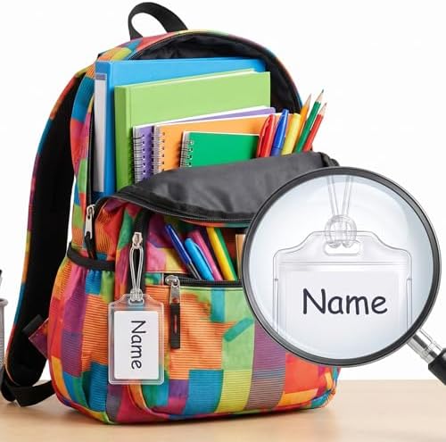 50 Pack 6 Inch Clear Plastic Luggage Tag Straps Loops, Transparent Name Tag - Image 3