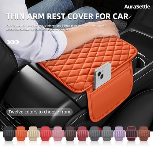 Leather Waterproof Car Armrest Console Pad - Image 4