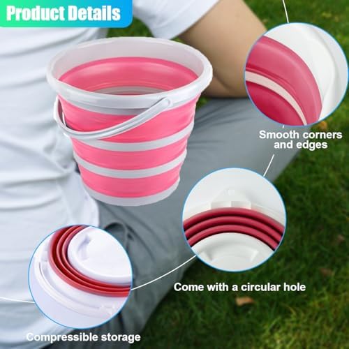 ZIMISI Car Collapsible Bucket, 10L 2.6 Gallon Foldable Car Wash Bucket - Image 3