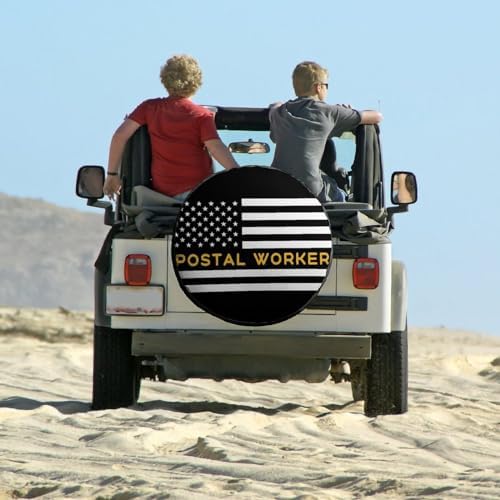 Generic Postal Worker American Flag Tire Covers, Dust-Proof Weatherproof Wheel - Image 6