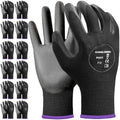 Kebada Safety Work Gloves for Men & Women, PU Coated, 12 Pairs by KEBADA