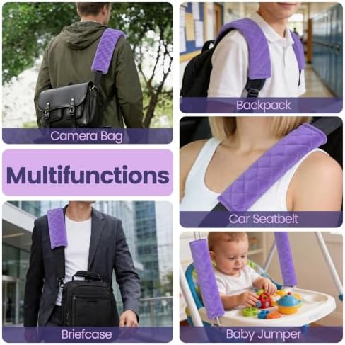 Amooca 2 Pack Seat Belt Covers Soft Shoulder Pad - Image 3