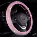Car Steering Wheel Cover Pink for Women Bling Accessories Diamond Universal by Carwales