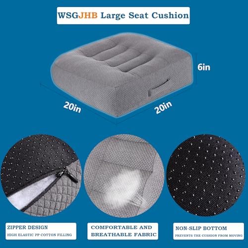 WSGJHB Large Seat Cushion, Extra Thick Booster Seat Cushions Long Sitting - Image 4