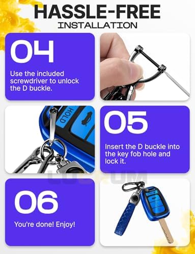 Lucrum Compatible with Honda Key Fob Cover & Keychain - Image 7